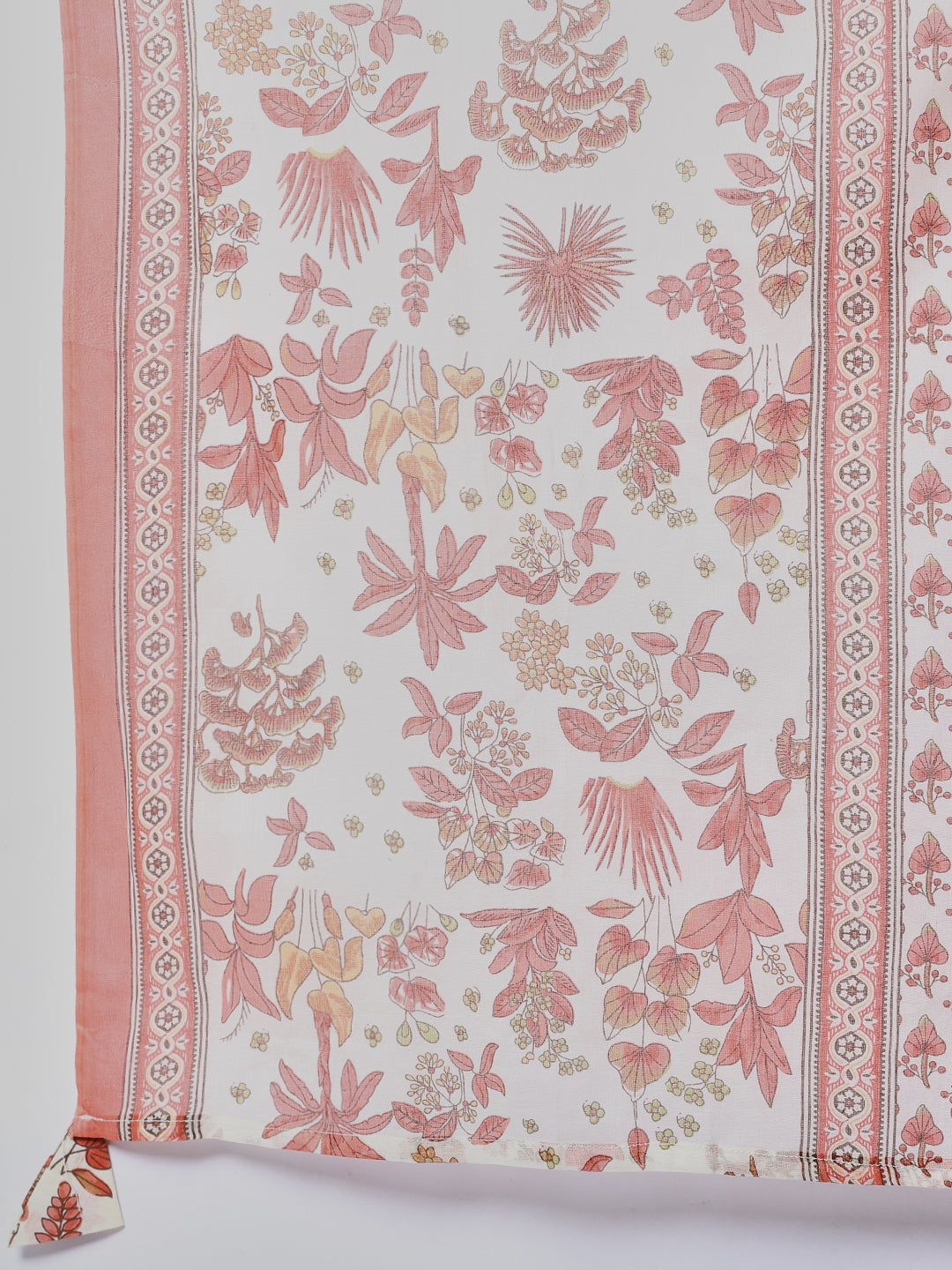 Printed Cotton Blend Kurta With Pants & Dupatta