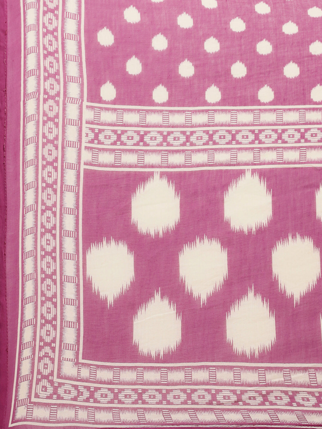 Printed Cotton Blend Kurta With Pants & Dupatta