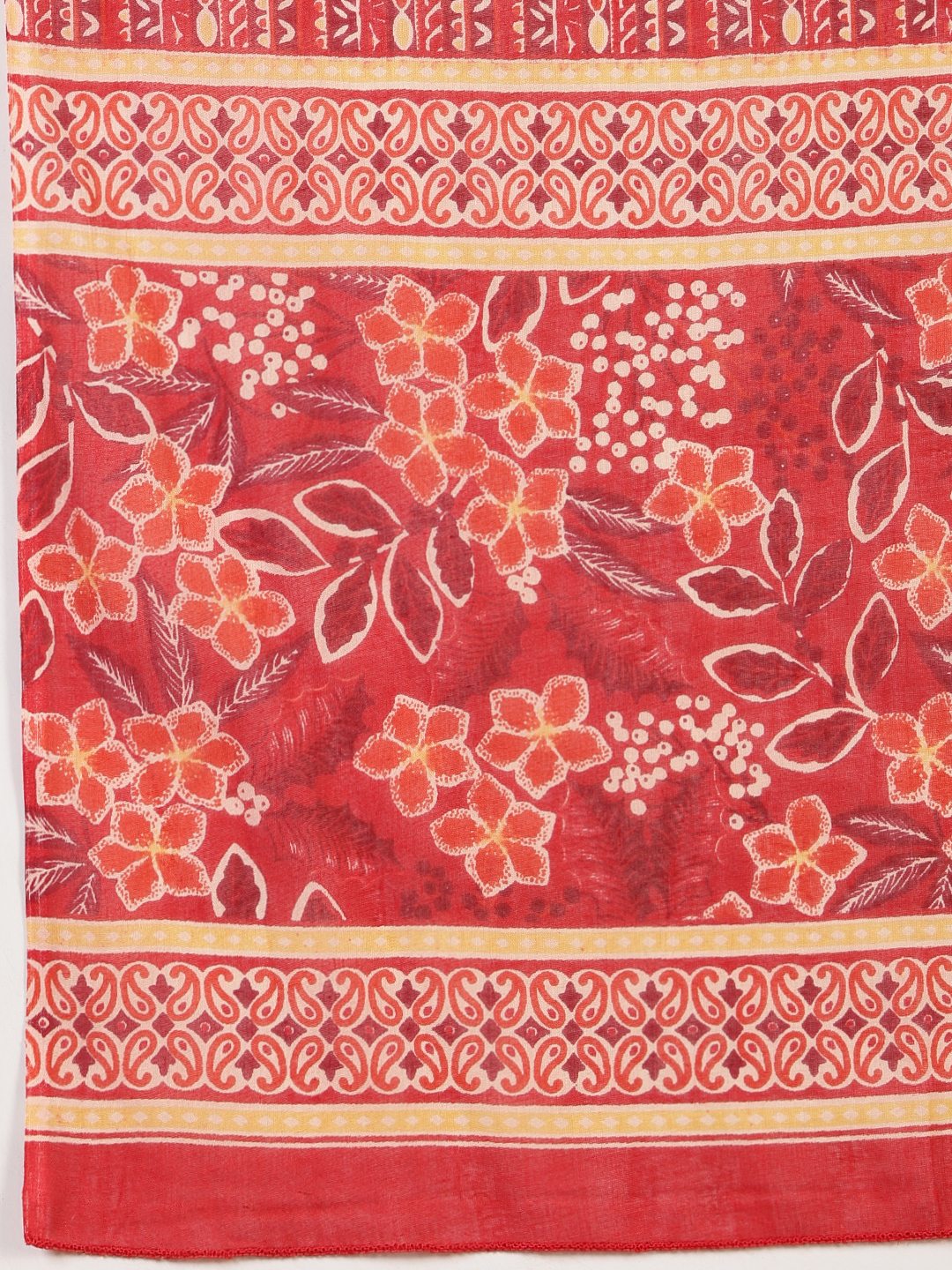 Printed Cotton Blend Kurta With Pant &amp; Dupatta