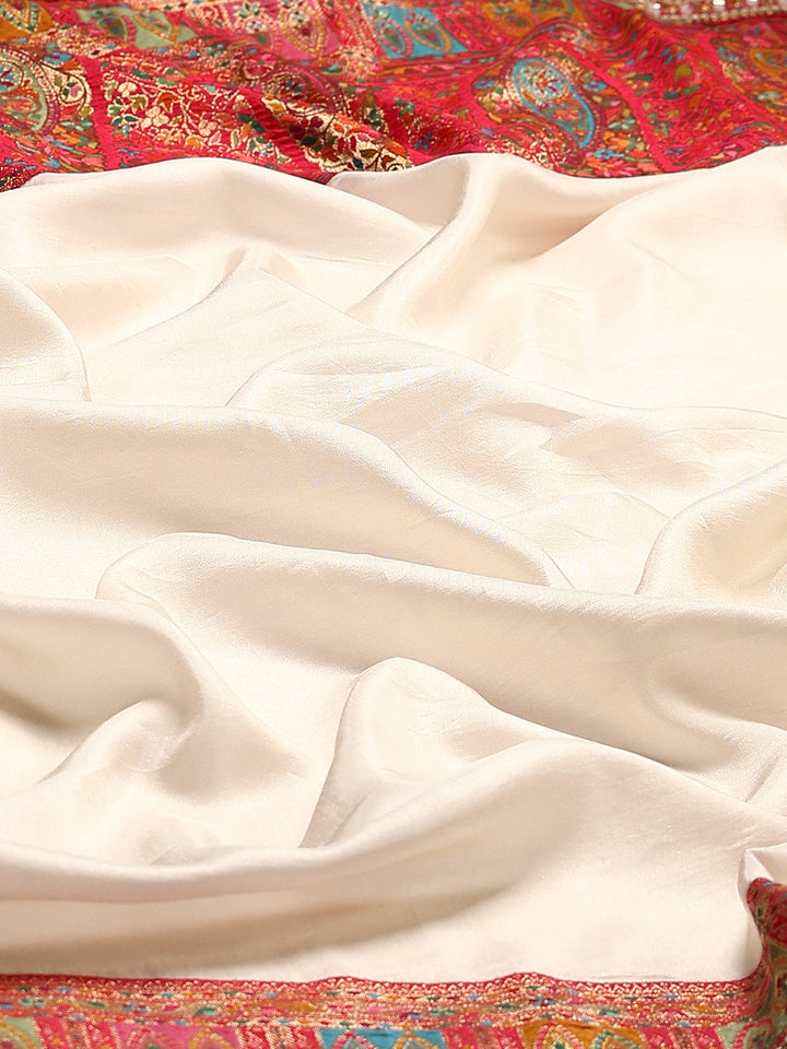Embroidered Dola Silk Saree