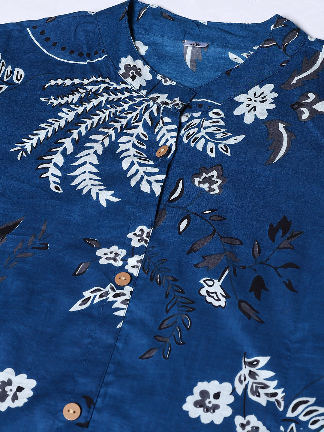 Digital Printed Cotton Blend Kurta With Pants