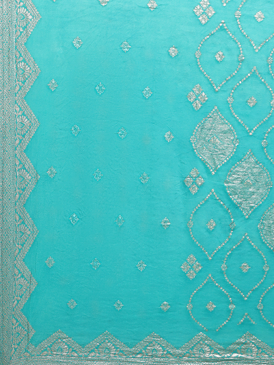 Printed Cotton Blend Kurta With Pants & Dupatta