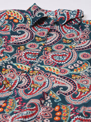 Floral Printed Cotton Kurta With Pants