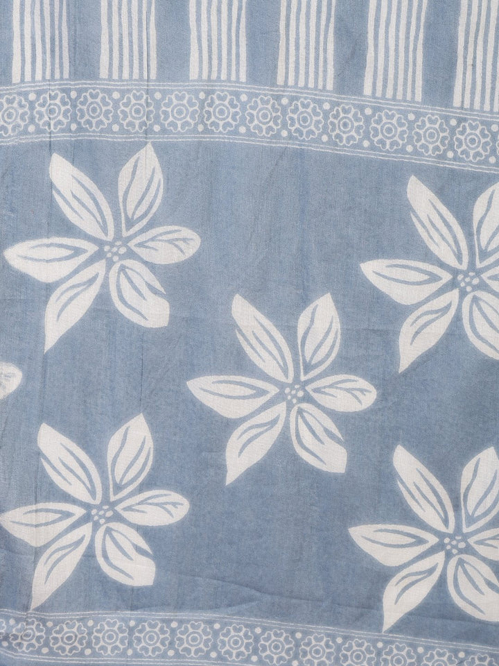 Printed Cotton Blend Kurta With Pant &amp; Dupatta