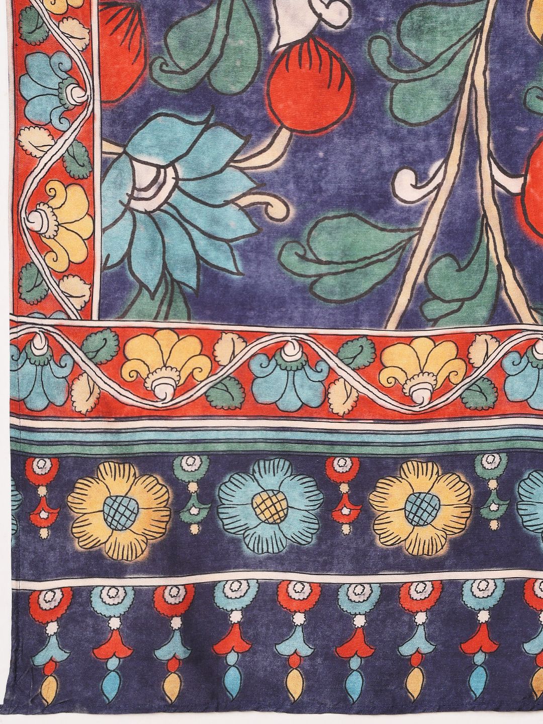 Floral Printed Muslin Kurta With Pant &amp; Dupatta