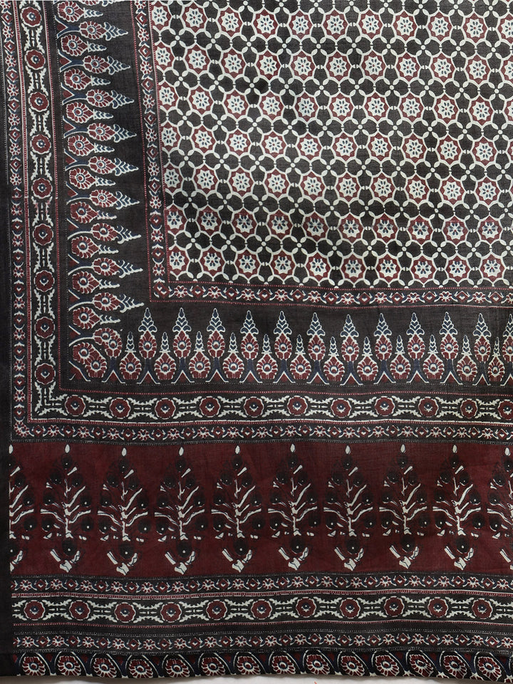 Printed Cotton Blend Kurta With Plazzo &amp; Dupatta