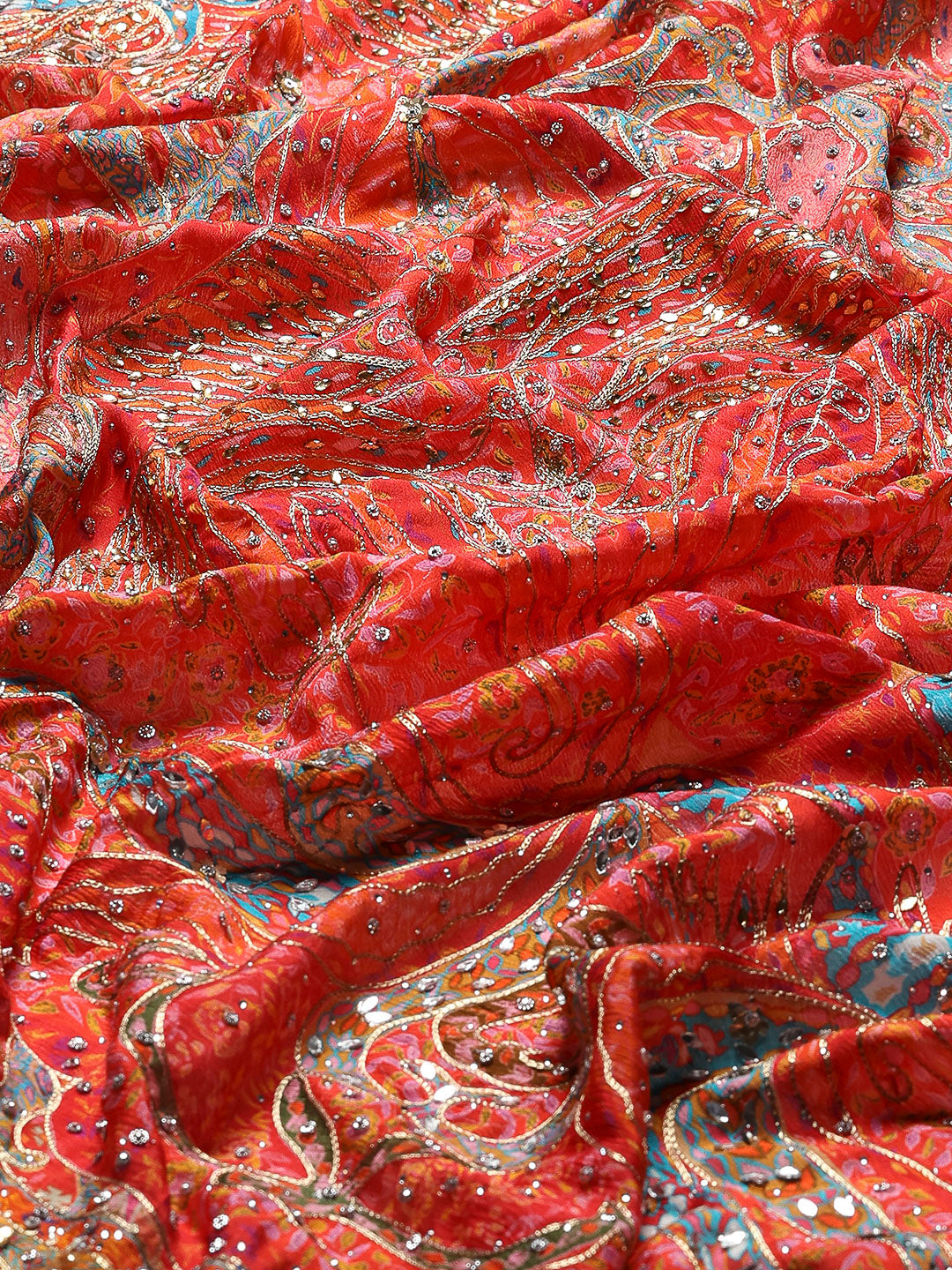 Woven Design Crepe Saree