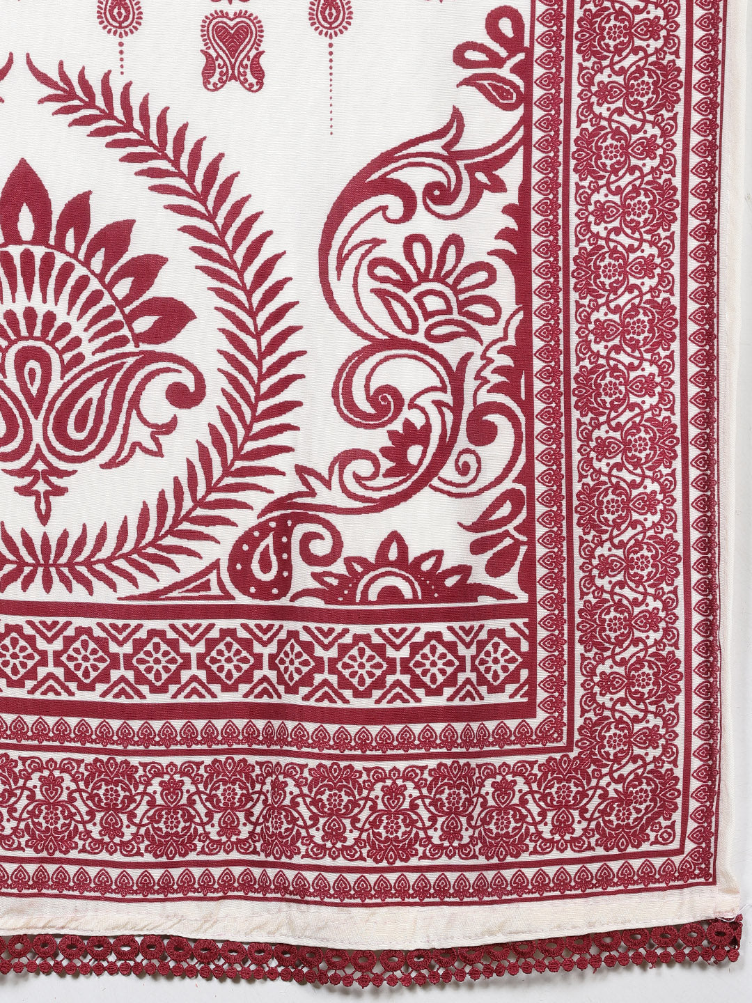 Printed Muslin Kurta With Pants & Dupatta
