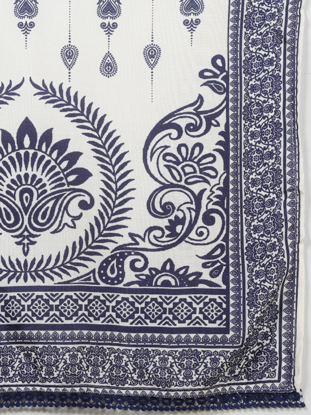 Printed Muslin Kurta With Pants & Dupatta
