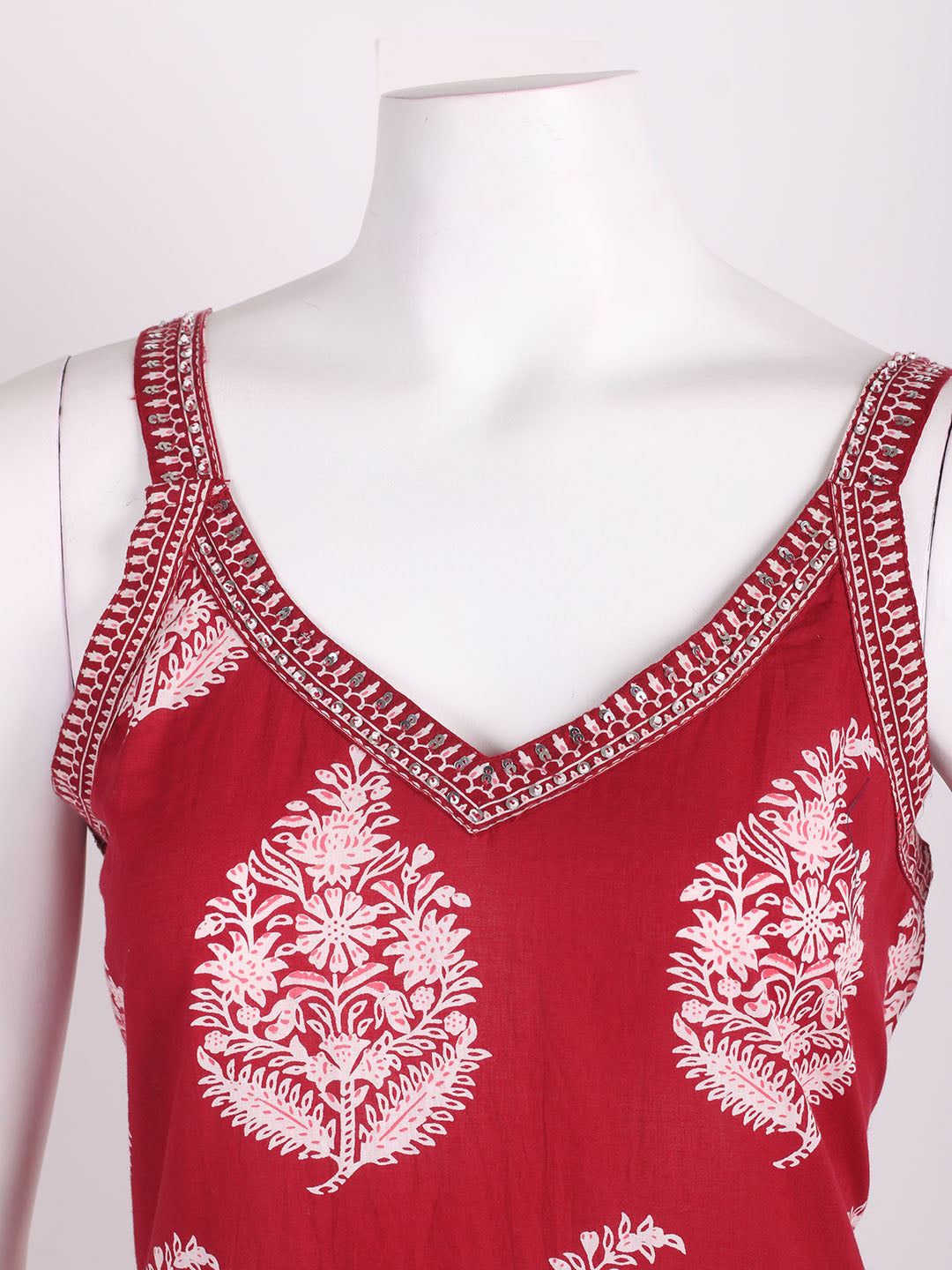 Printed Cotton Kurta With Pants &amp; Dupatta