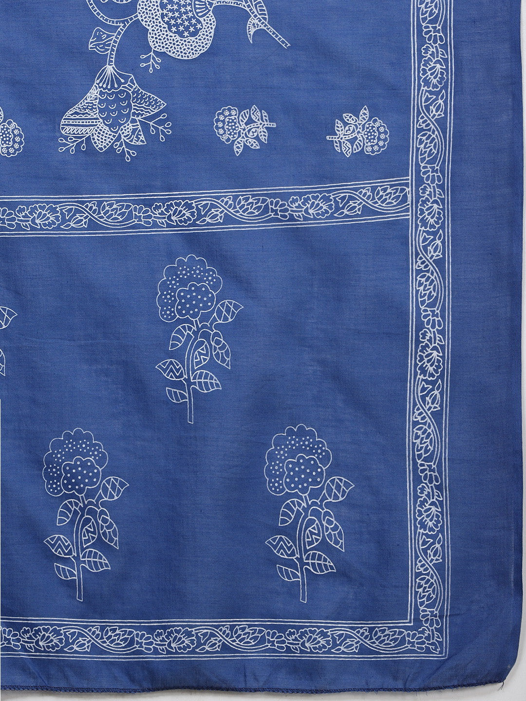 Printed Cotton Blend Kurta With Pants &amp; Dupatta