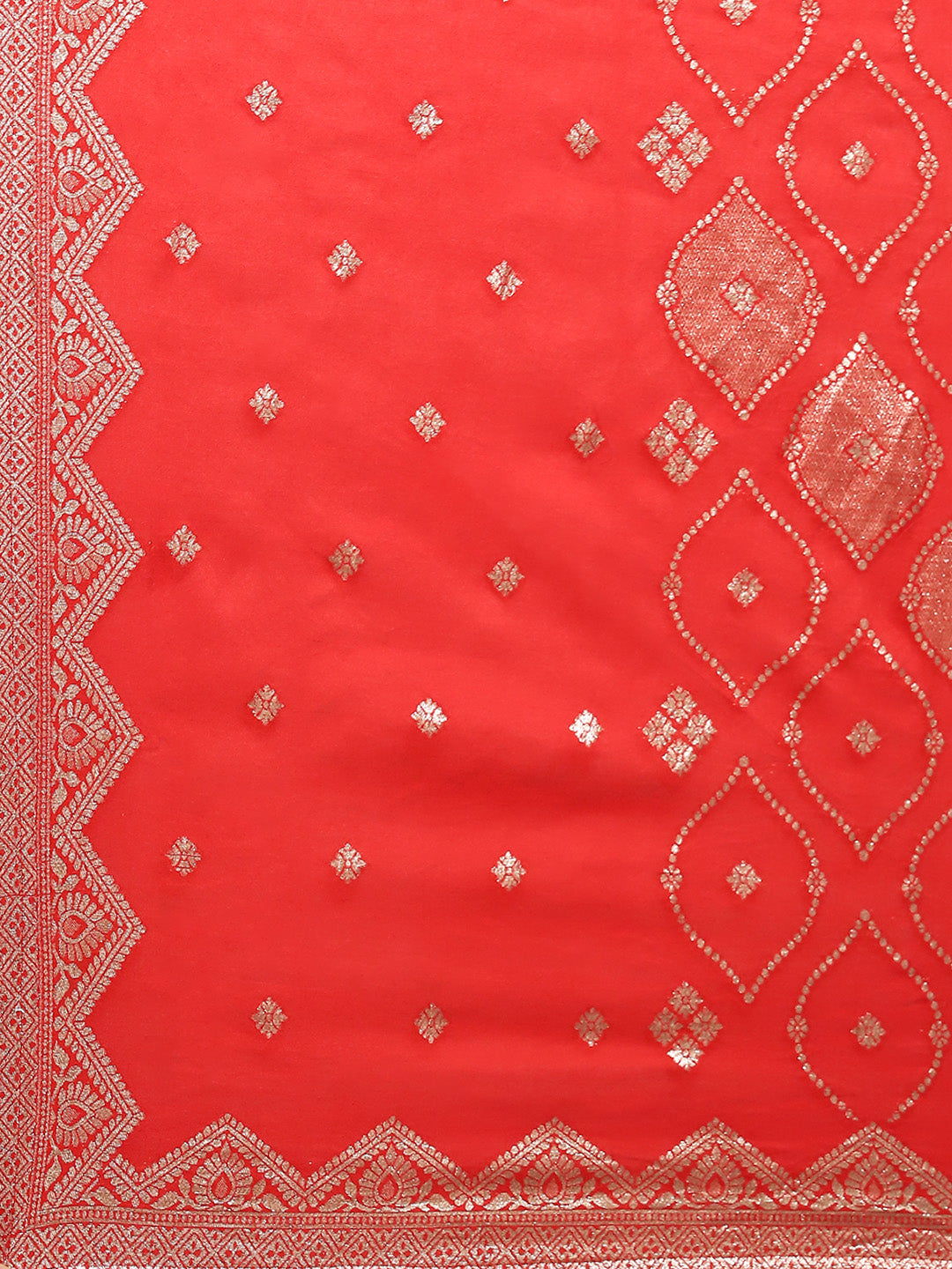 Printed Cotton Blend Kurta With Pants & Dupatta
