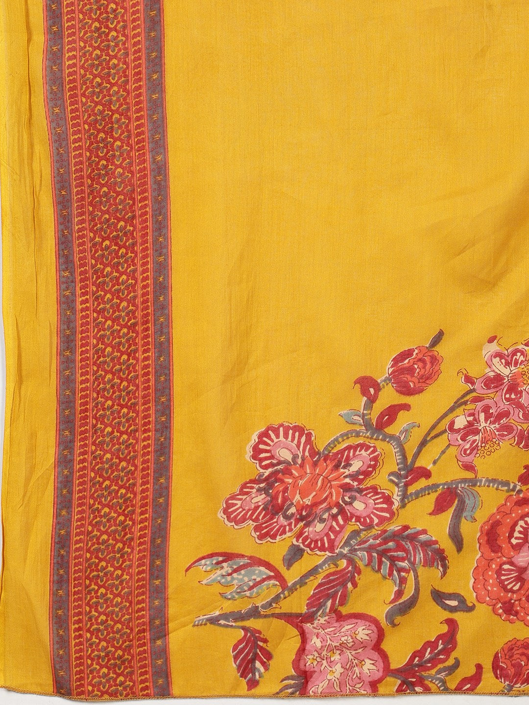 Printed Cotton Blend Kurta With Pant &amp; Dupatta