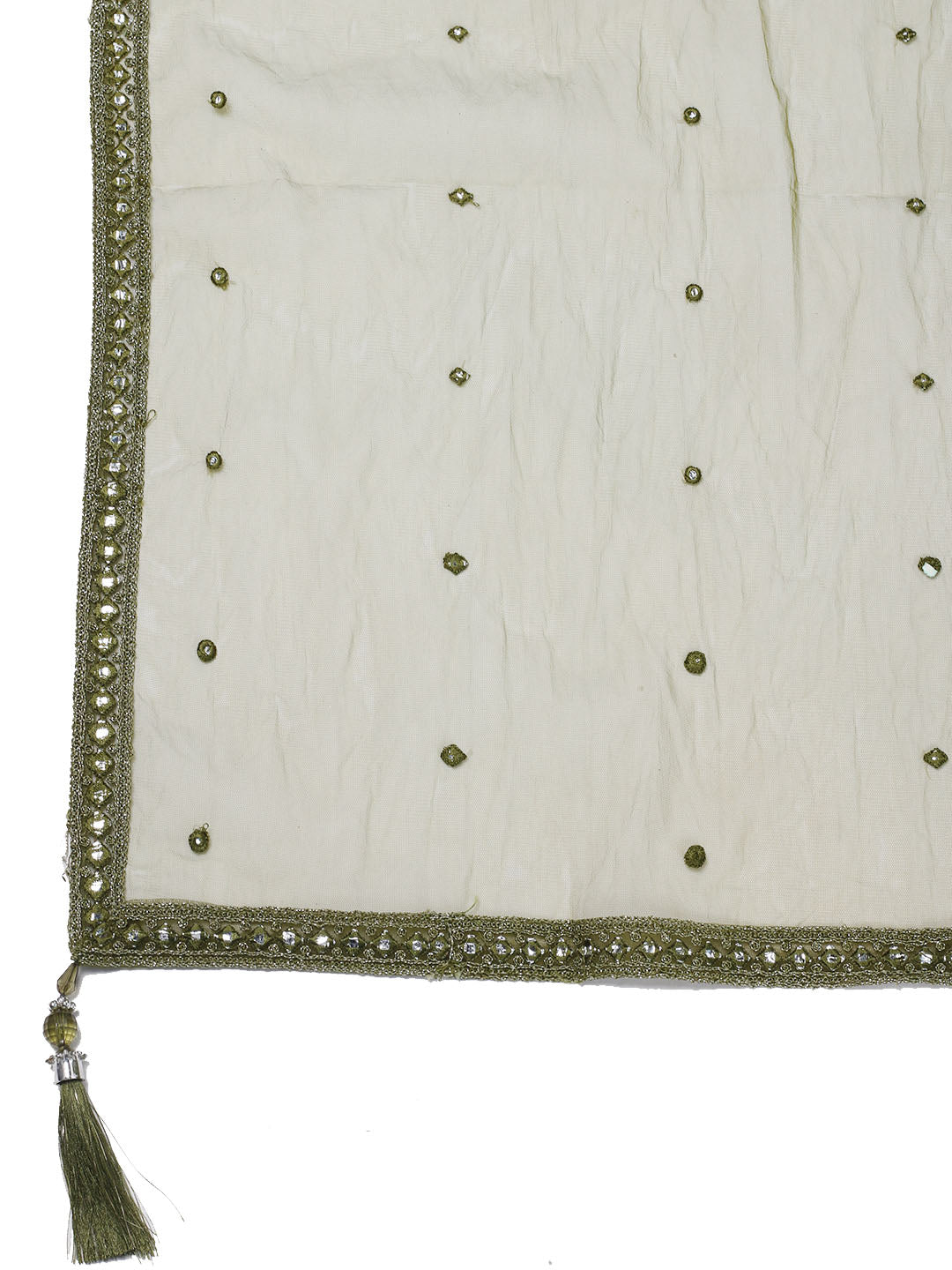Resham Mirror Work Georgette Choli With Lehenga &amp; Dupatta