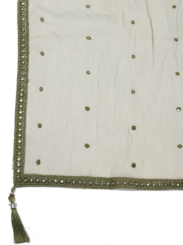 Resham Mirror Work Georgette Choli With Lehenga &amp; Dupatta