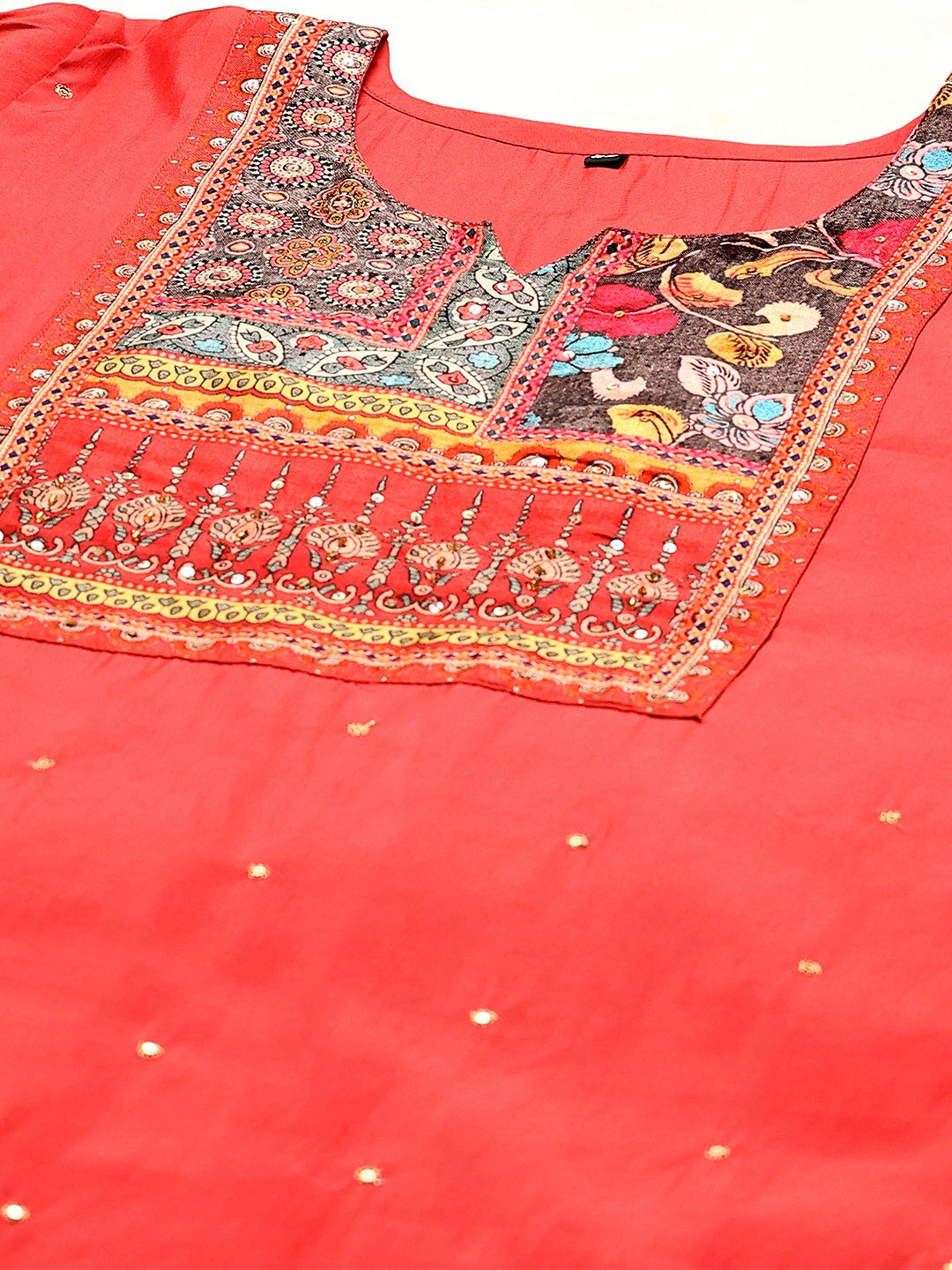 Printed Cotton Blend Kurta With Pants &amp; Dupatta