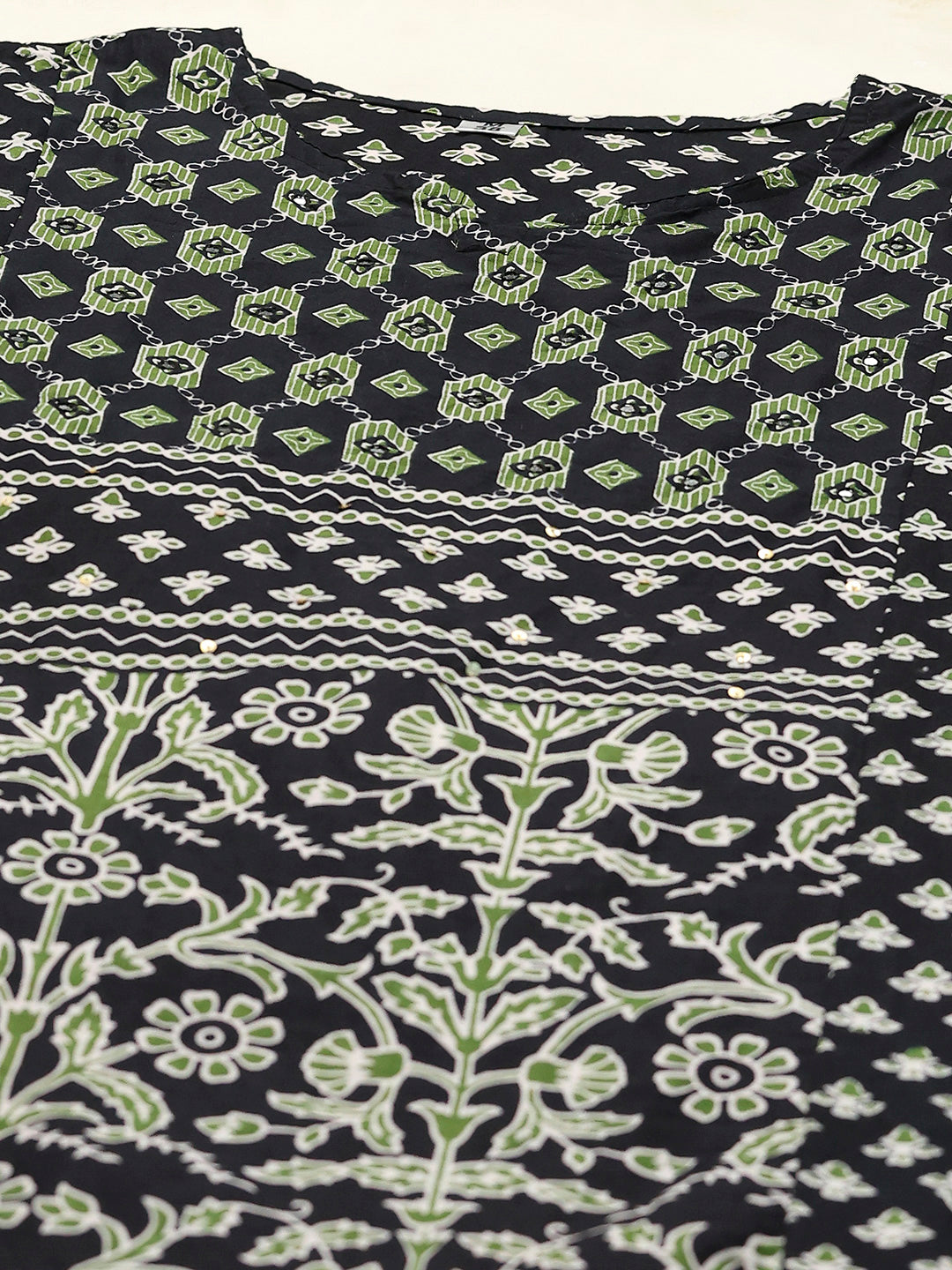 Printed Cotton Blend Kurta With Pants &amp; Dupatta