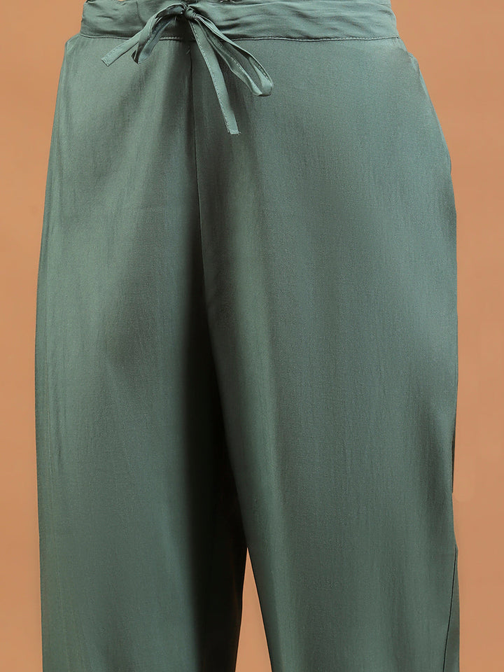 Printed Muslin Kurta With Pants &amp; Dupatta