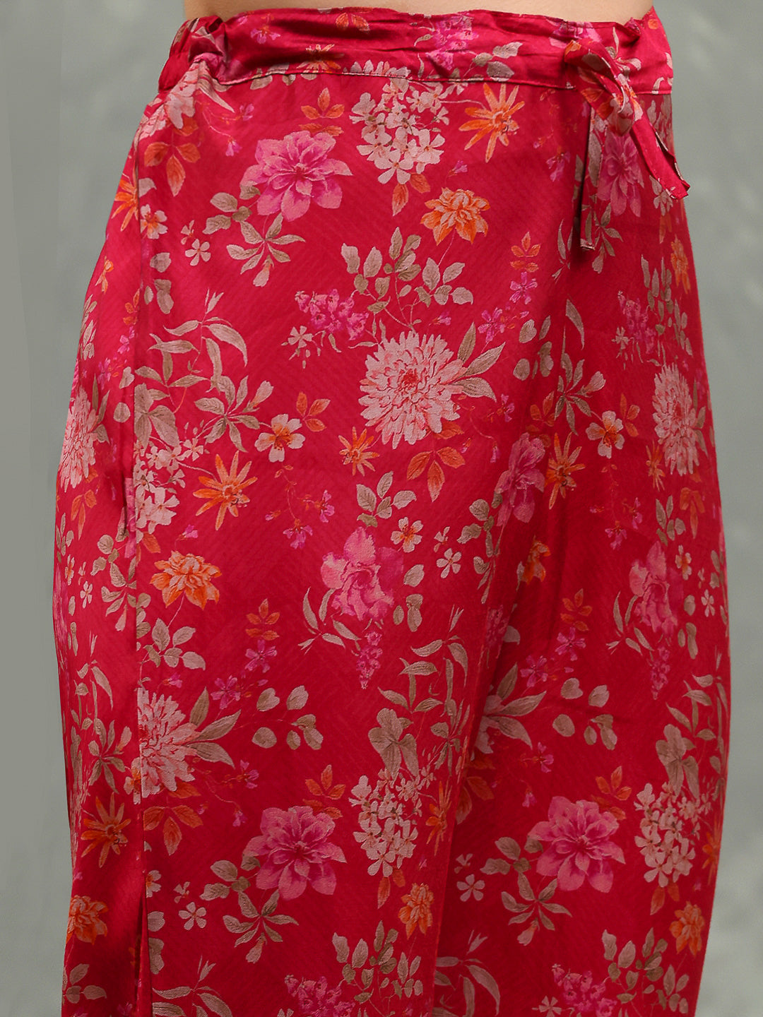 Printed Chanderi Kurta With Pant &amp; Dupatta