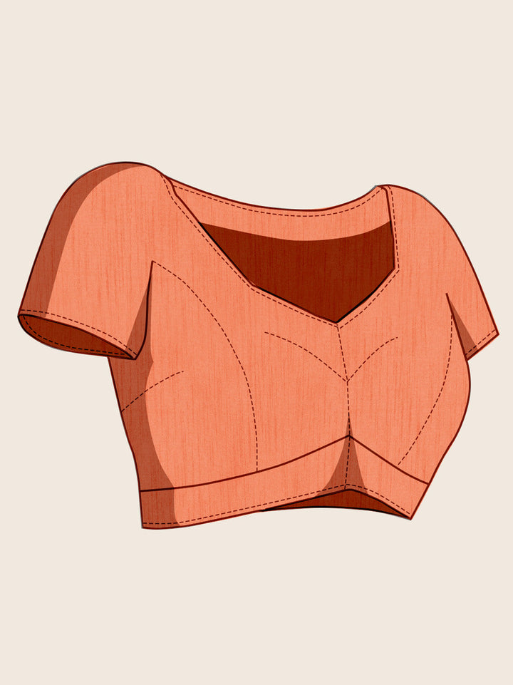 Embroidered Chinon Saree