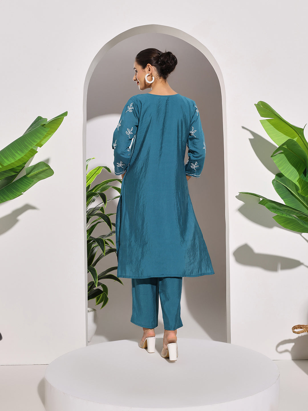 Digital Printed Muslin Kurta With Pants