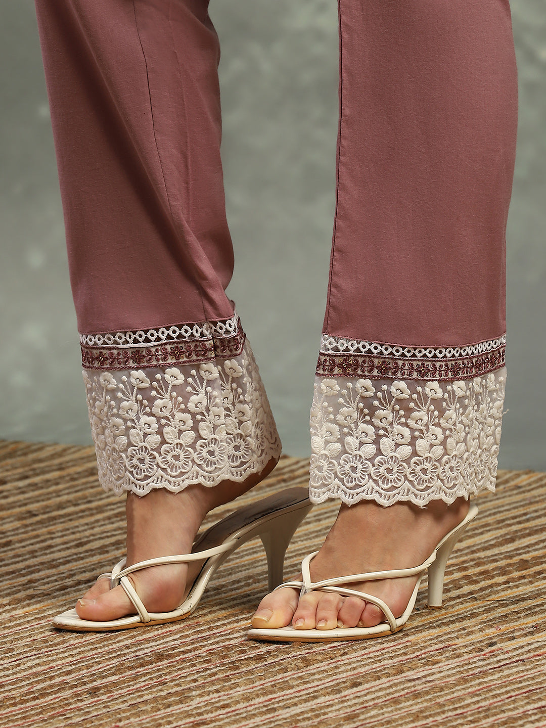 Printed Cotton Blend Kurta With Pants & Dupatta
