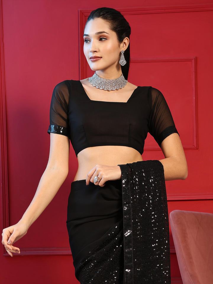 Embroidered Georgette Saree