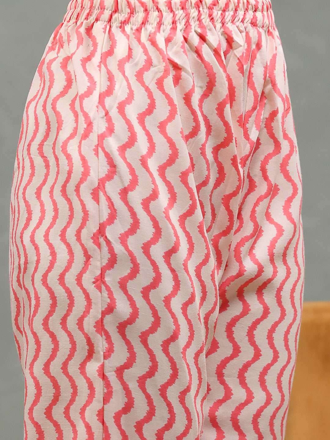 Printed Cotton Blend Kurta With Pants & Dupatta