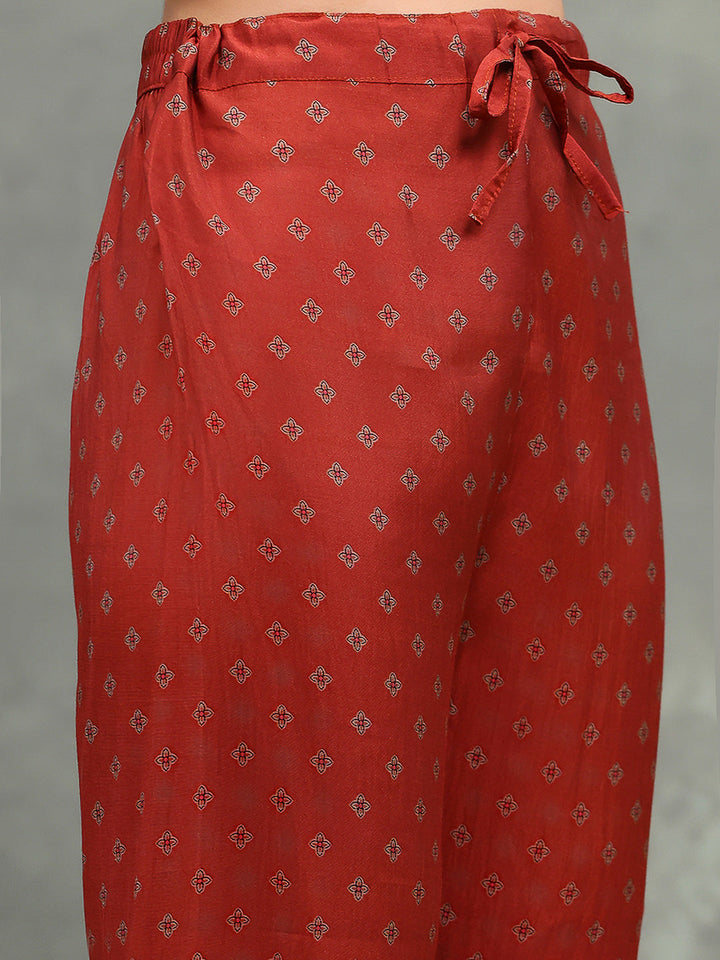 Printed Muslin Kurta With Pant &amp; Dupatta