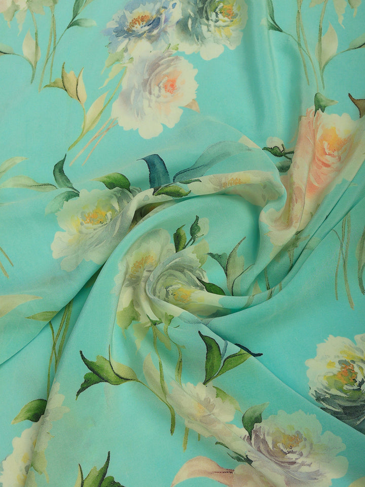 Digital Print Chiffon Saree
