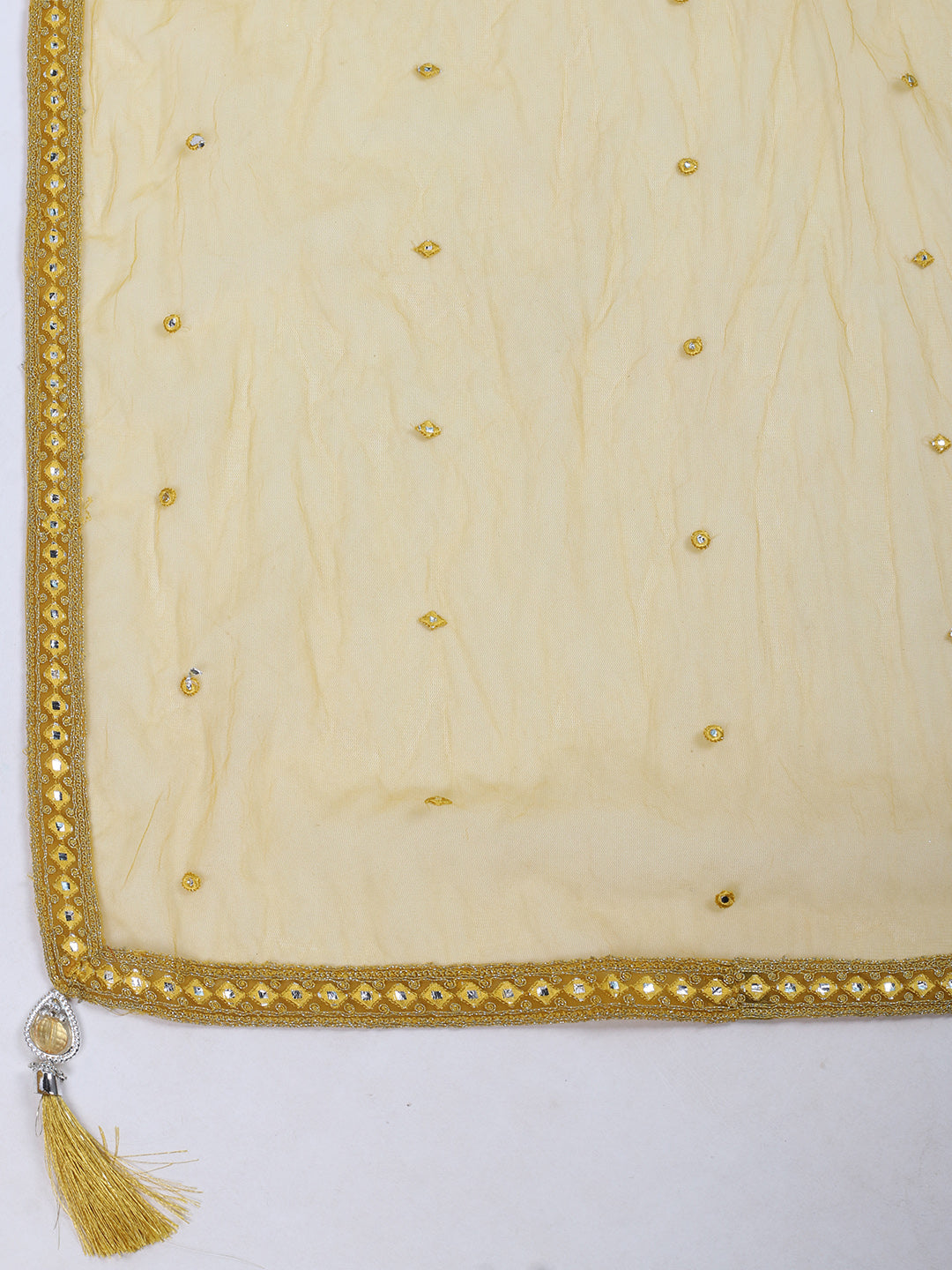 Resham Mirror Work Georgette Choli With Lehenga & Dupatta