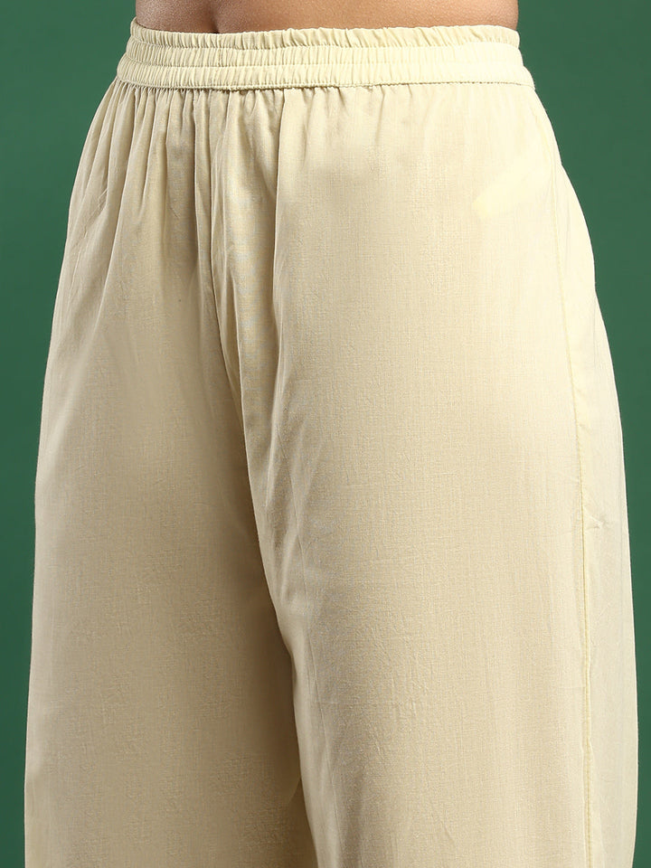 Printed Cotton Blend Kurta With Pant &amp; Dupatta