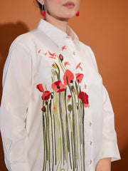 Printed Cotton Blend Shirt