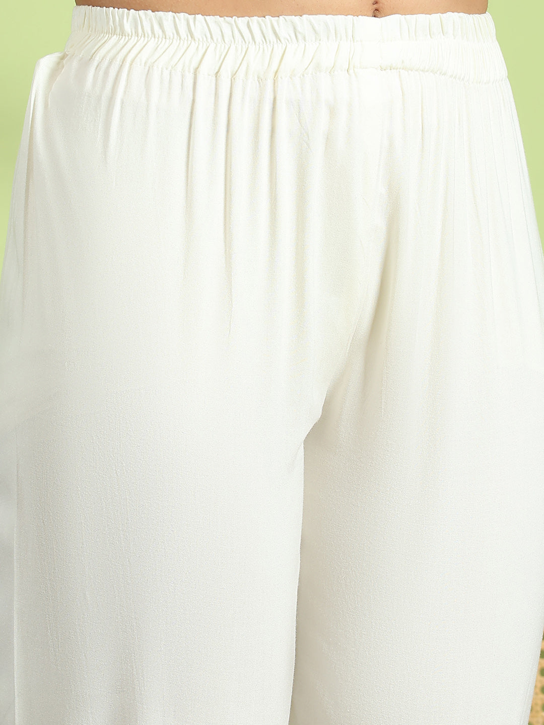 Embroidered Cotton Kurta With Pant &amp; Dupatta