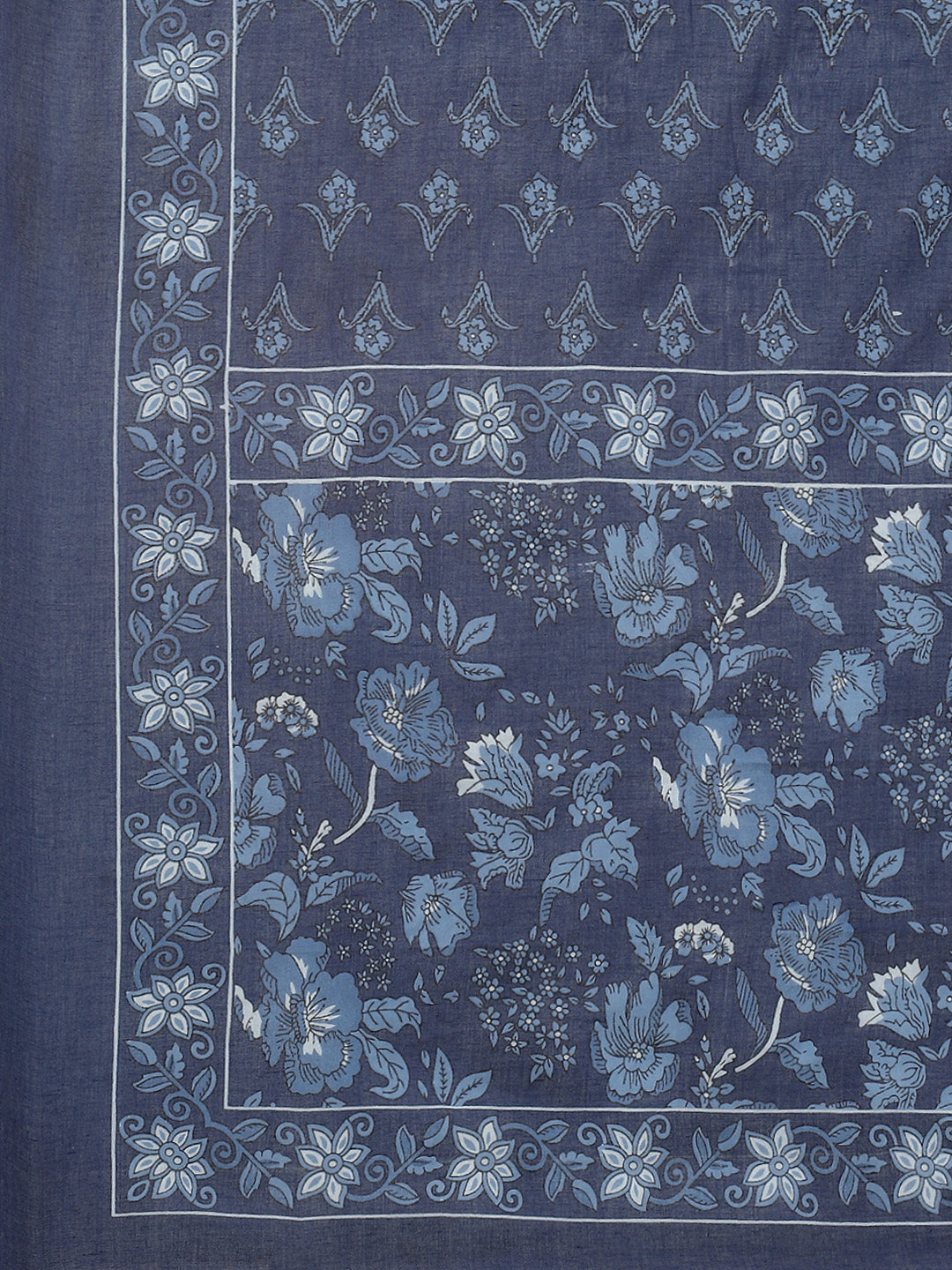 Floral Printed Cotton Kurta With Pants &amp; Dupatta