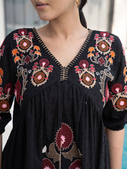 Resham Embroidered Cotton Blend Dress