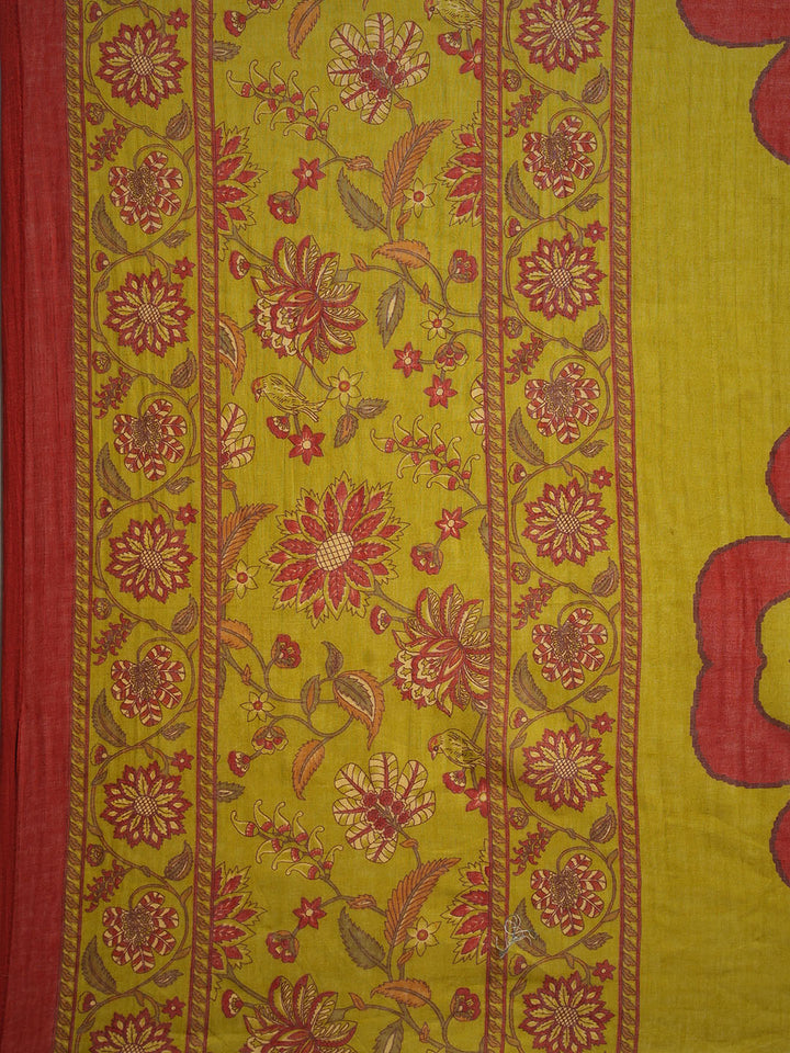 Mehndi Cotton Blend Printed Straight Suit Set