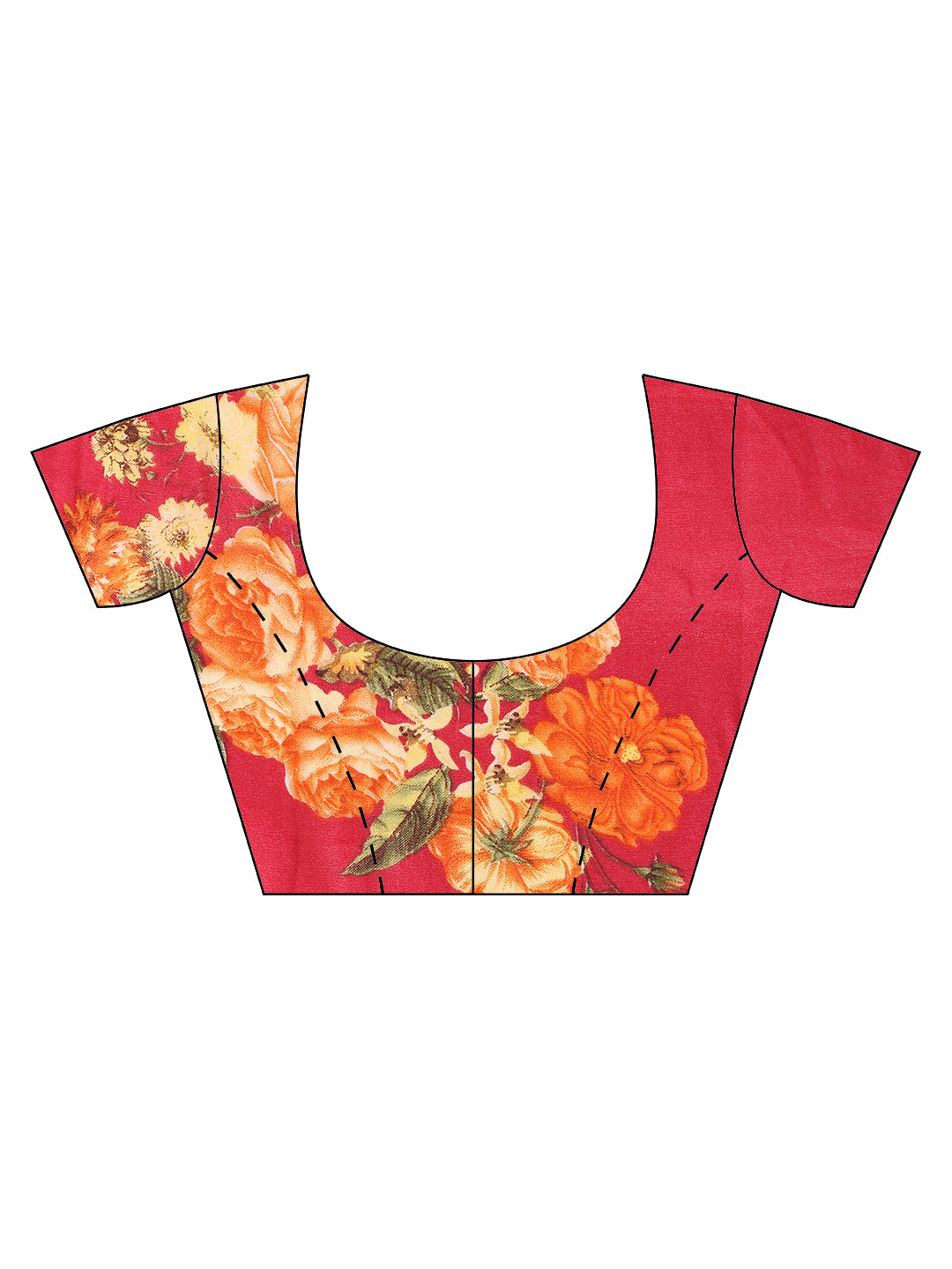 Floral Printed Georgette Saree