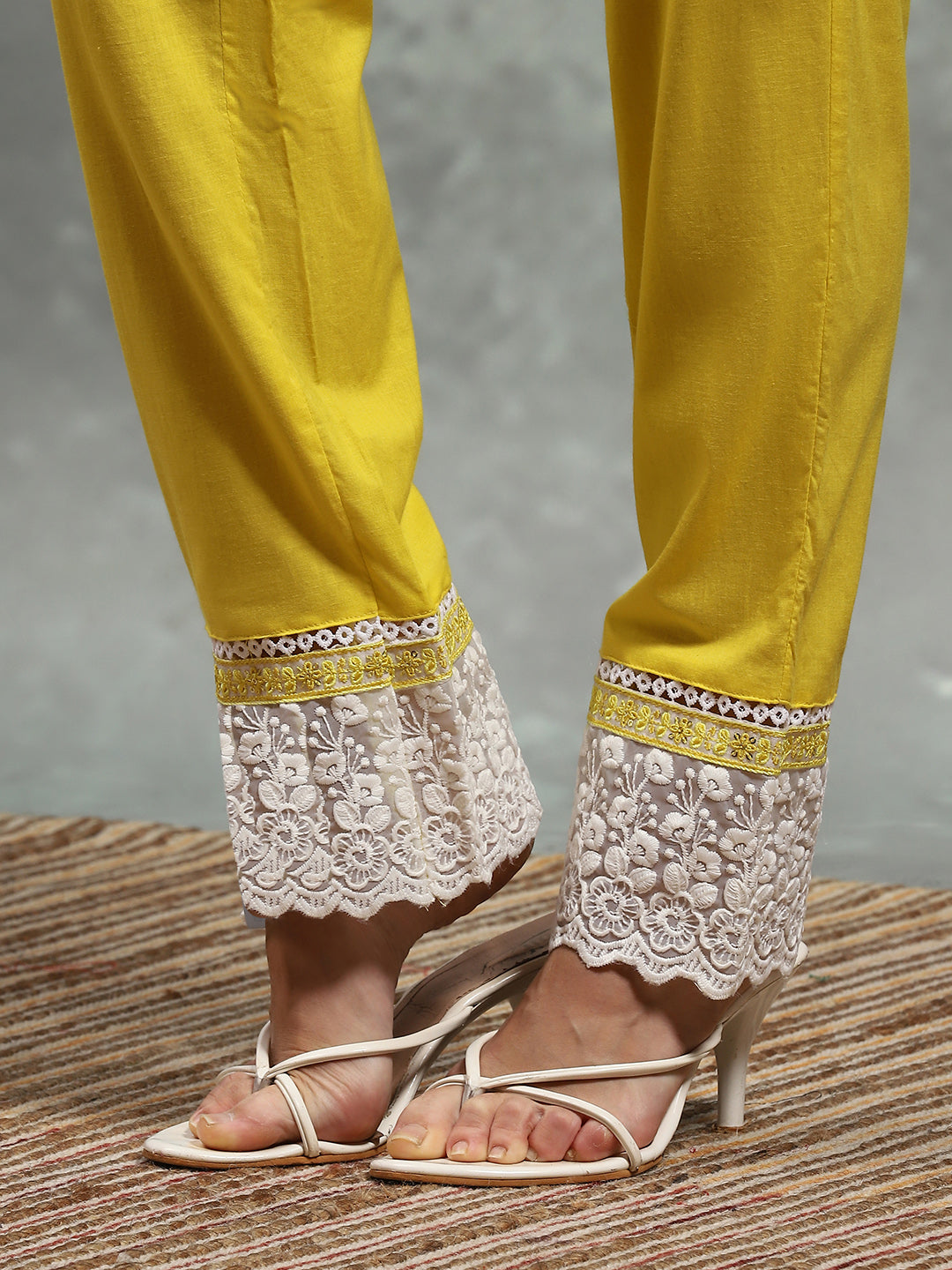 Printed Cotton Blend Kurta With Pants & Dupatta