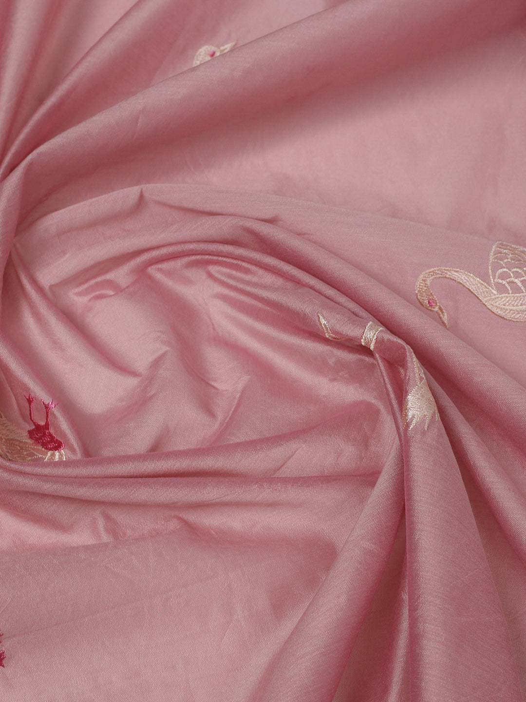 Embroidered Chanderi Kurta With Pant & Dupatta
