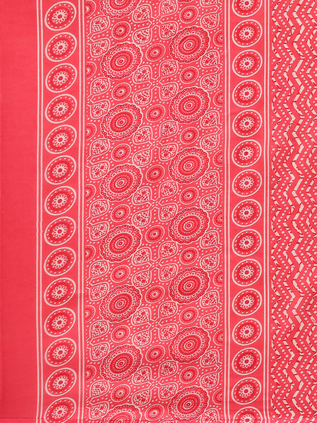 Floral Printed Cotton Kurta With Pants & Dupatta