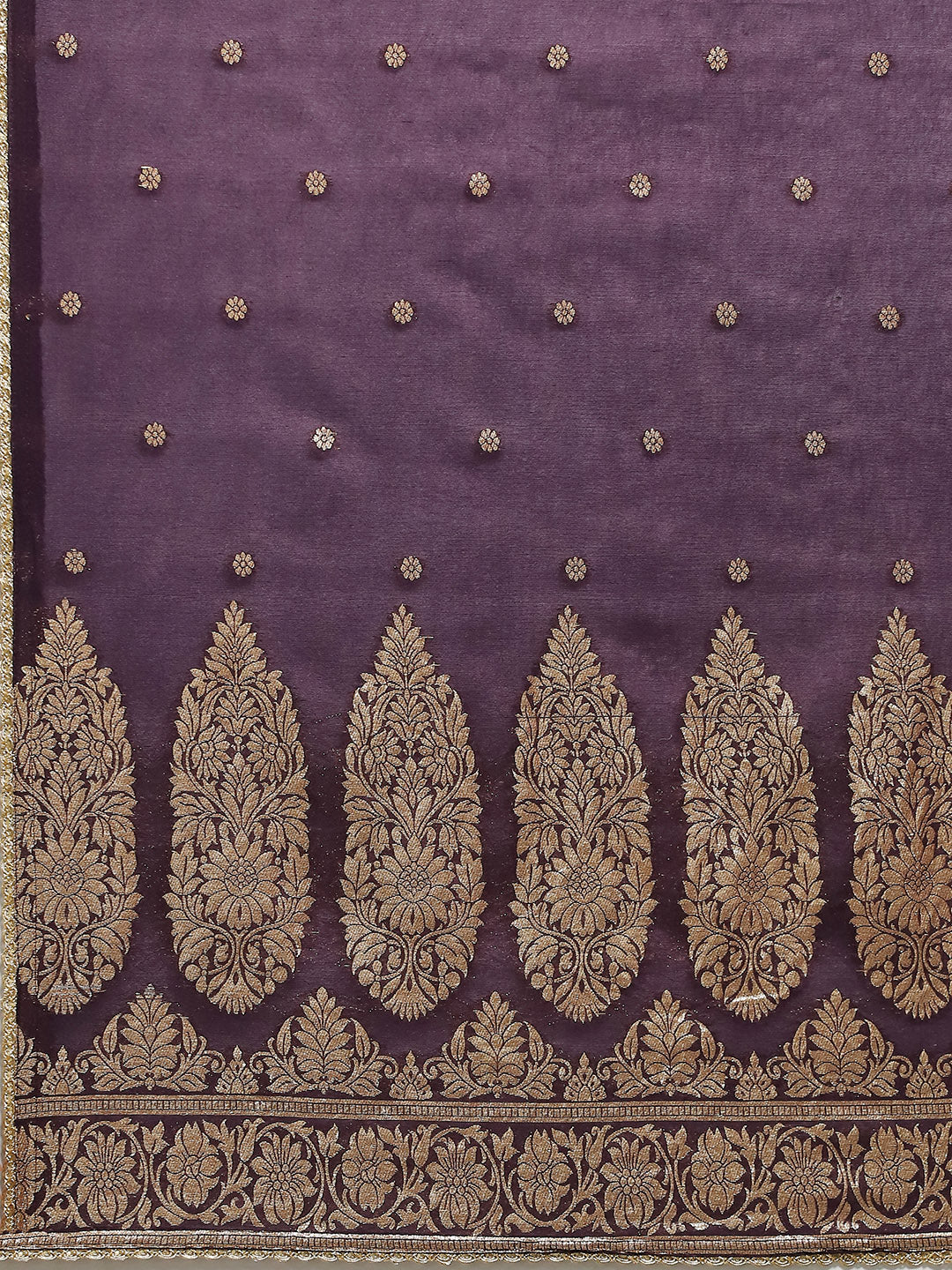 Embroidered Cotton Blend Kurta With Pants & Dupatta