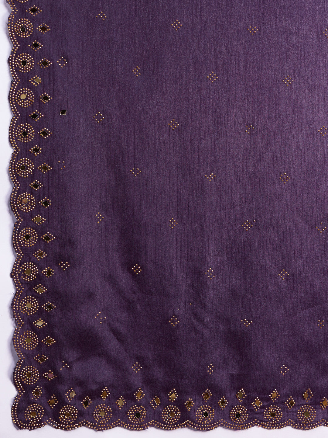 Embroidered Chinon Saree