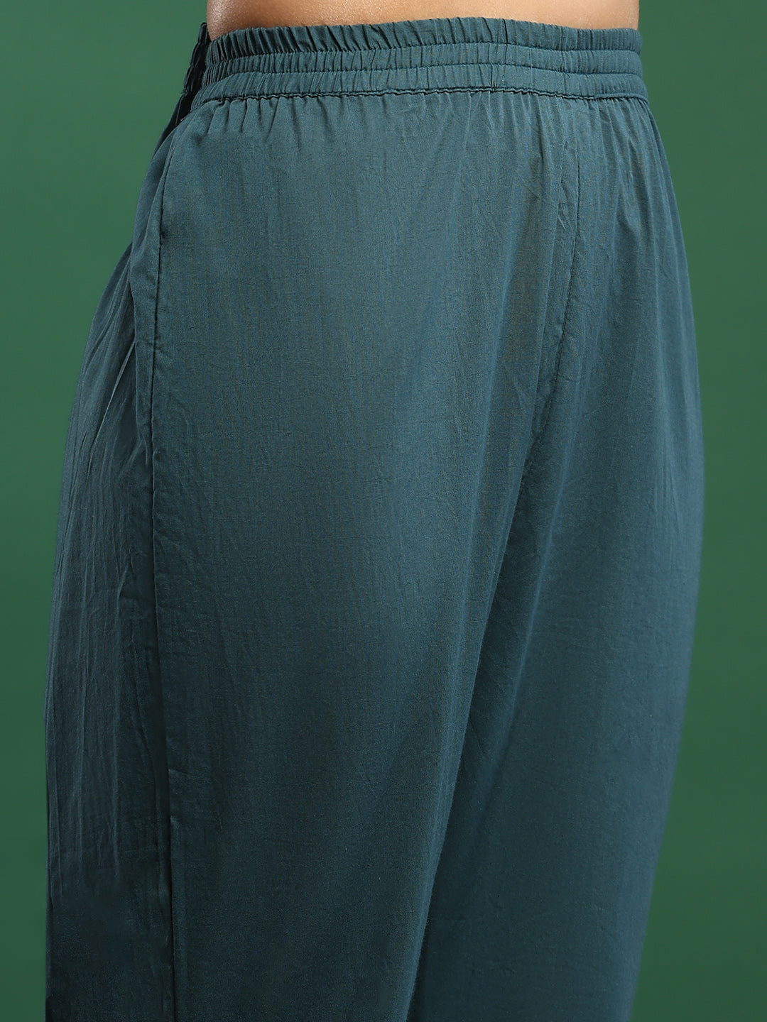 Printed Cotton Blend Kurta With Pant &amp; Dupatta