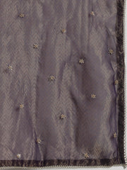 Embroidered Tissue Choli With Lehenga & Dupatta