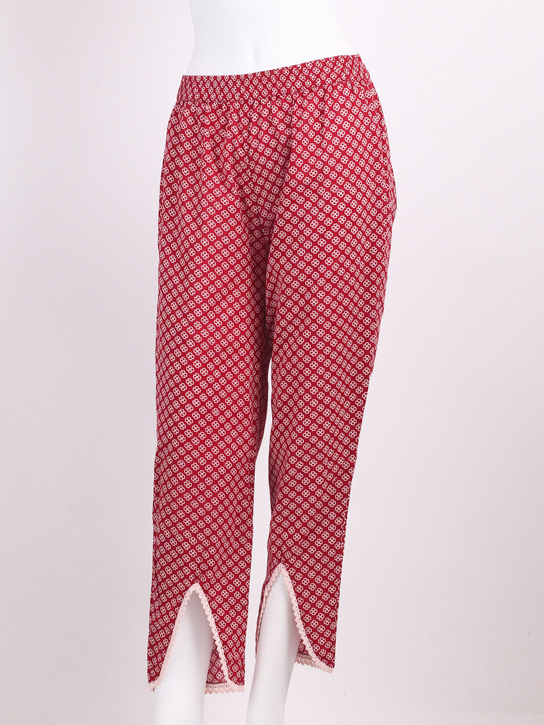 Printed Cotton Kurta With Pants &amp; Dupatta