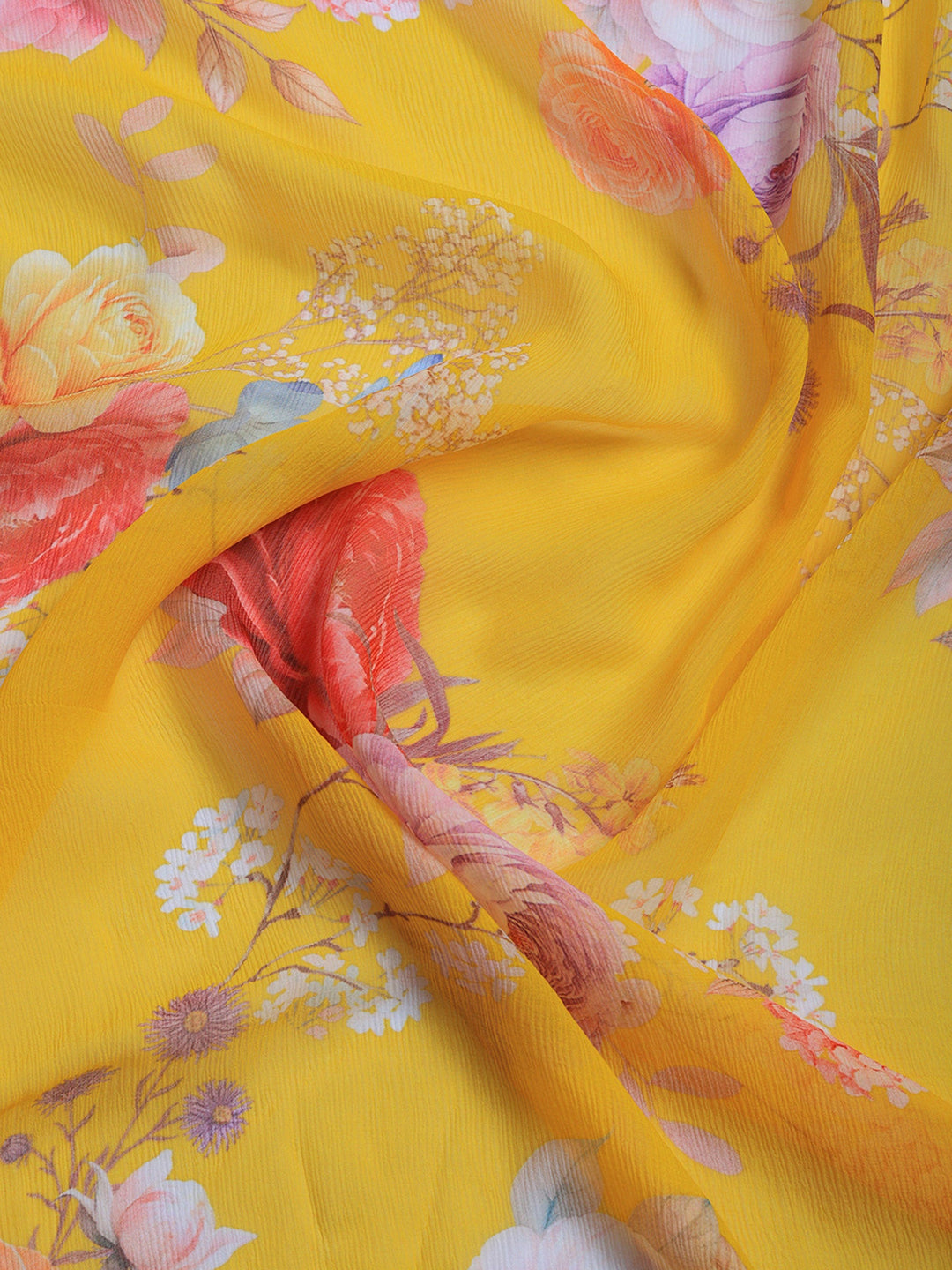 Digital Print Chiffon Saree