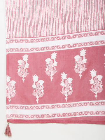 Printed Cotton Suit Set With Dupatta