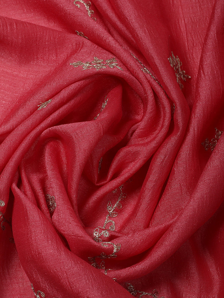 Embroidered Art Silk Stitched Kurta With Pant &amp; Dupatta