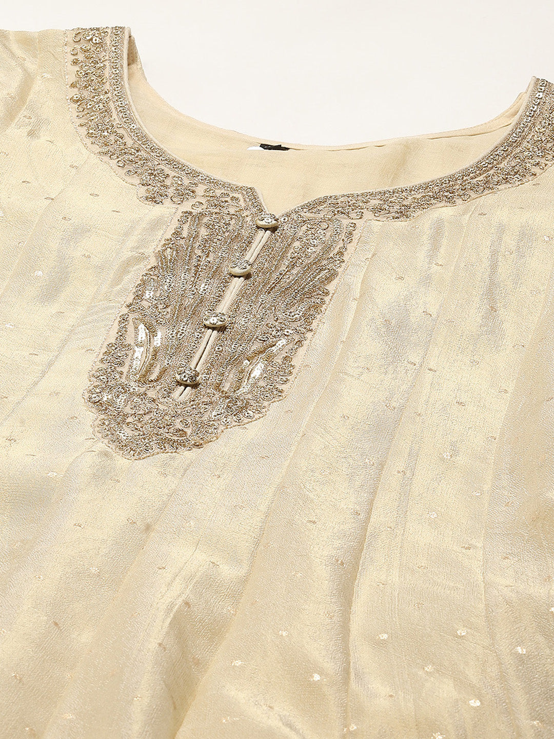 Embroidery Tissue Kurta With Pants &amp; Dupatta